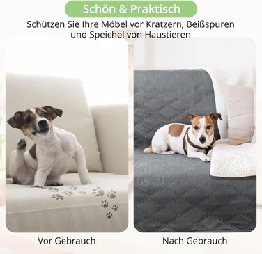 Водонепроникний килимок для собак, неслизька підстилка для тварин, килимок для котів, миючий, для захисту дивану, ліжка, автокрісла (темно-сірий, 76 x 190 см)