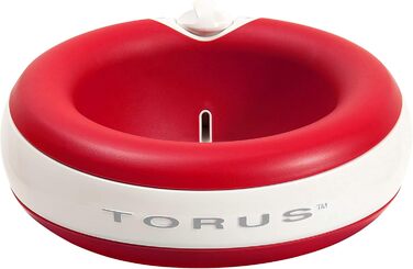 Автоматична поїлка Torus Pet Maxi 2 л, червона, для собак і котів, з фільтрацією, антибактеріальна, без BPA, для дому та подорожей