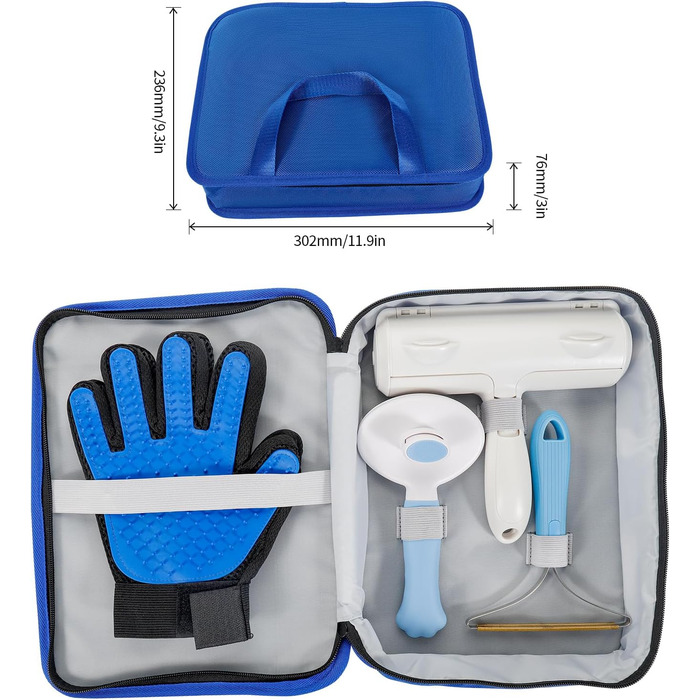 Набір щіток для тварин 5 шт. для видалення шерсті з меблів, щітки для собак та котів з довгою та короткою шерстю, ролики для видалення ворсу для дивану, ліжка, багаторазовий двосторонній набір