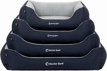 Ліжко для собак Doctor Bark Kleine Hunde - Корзина для собак М'яка та пухнаста - Миється, зносостійка, затишна - Виготовлено в Німеччині - GreenLabel (M - 86x65 см, Королівський синій)