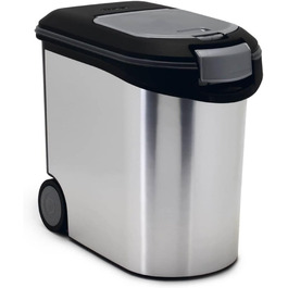 Контейнер для корму Curver 12 кг, 35 л, чорний/сріблястий, 49,3x27,8x42,5 см
