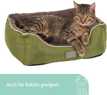 Ліжко для домашніх тварин Kerbl Samuel: м'яке ліжко для собак та котів, сірого кольору, 50x40x15 см, знімний двосторонній подушкою, бавовна, можна прати при 30°C