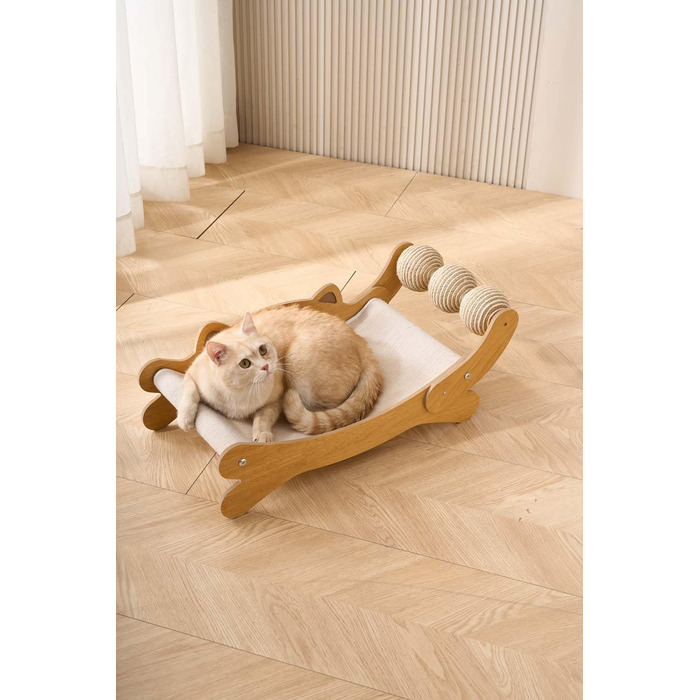 FUNACAY Дряпка для котів, іграшка-м'ячик, дряпка для кігтів - для природного догляду за кігтями