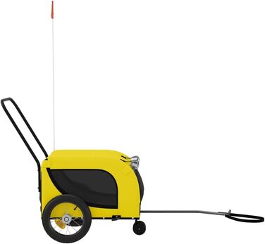 Причіп для велосипеда Gecheer для собак та інших домашніх тварин (124 x 53 x 53 см, жовто-чорний)