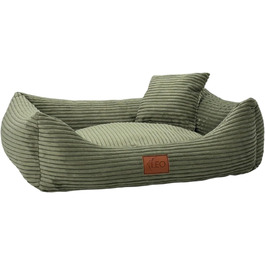 Крісло-лежанка для собак Leo4dog Olive, 100x80 см - зручне та миюче ліжко для маленьких, середніх та великих собак