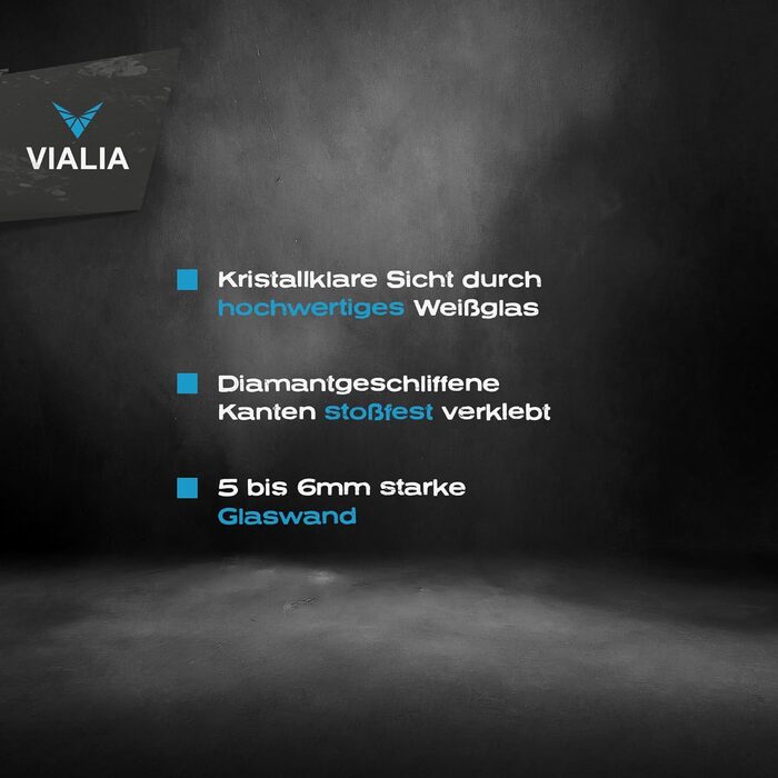Акваріум VIALIA кубічний 15 л з білого скла 25x25x25 см, ударостійкий, для риб і водних рослин