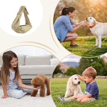 Сумка-переноска для собак та котів Dtaigou - дихаюча, для прогулянок та активного відпочинку, хакі