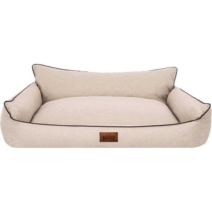 Ліжко для собак DOGGY, XXL, 106 x 80 см, бежеве, екологічне полотно