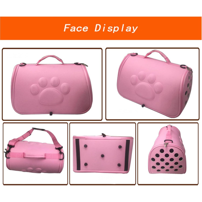 М'яка переноска для тварин - сумка-рюкзак для кота/собаки, рожева | Для прогулянок, до ветеринара, подорожей