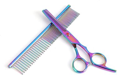 Набір професійних ножиць для грумінгу собак Restokki, нержавіюча сталь, для догляду за довгою та короткою шерстю собак, котів та інших домашніх тварин