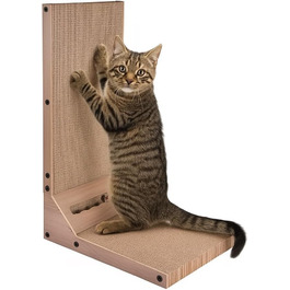 Кігтеточка для котів L-подібної форми, 58 см, з картонної коробки, іграшка для котів, 58x40x25 см