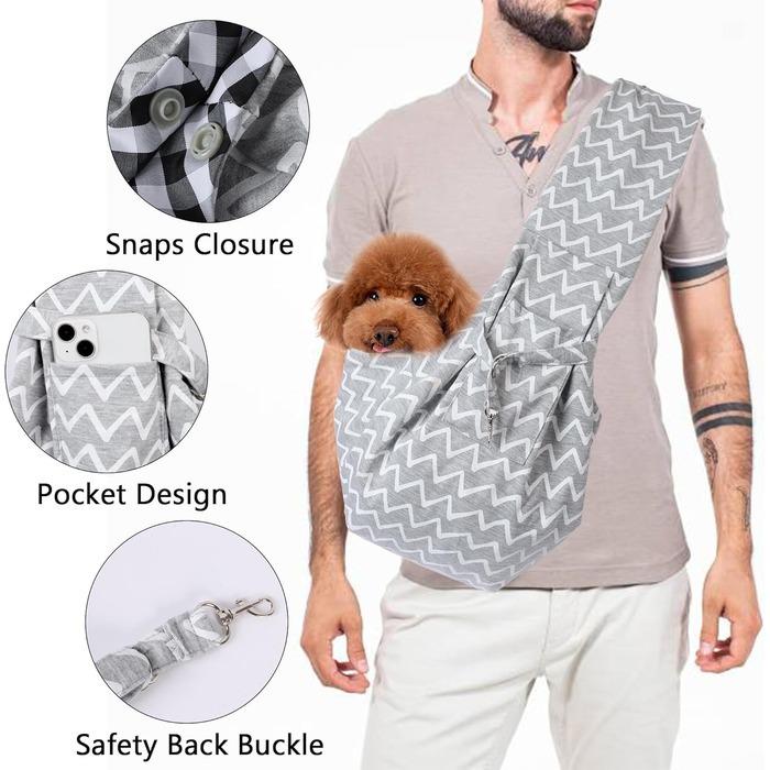 Тканинна переноска для собак, переноска для собак, переноска для собак до 7 кг, переноска Wlpn для собак та котів для прогулянок та активностей на свіжому повітрі