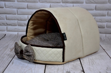 Ліжко-тунель для собак та котів SjestaPupila XXL (50x65 см), м'яка лежанка-будинчок