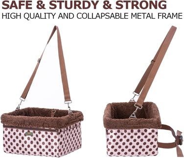 Автокрісло для собак Booster Seat з металевим каркасом та повіском, ковдра, до 9 кг