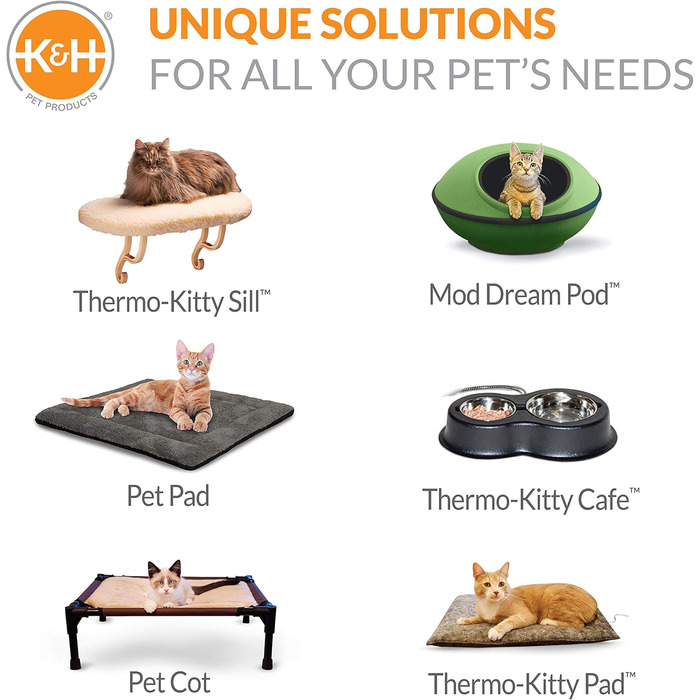 Електричний килимок для котів K&H Thermo-Kitty Fashion Splash, мокко, круглий, 45,7 см