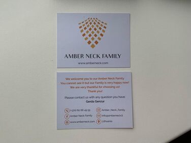 Нашийник для собак з натурального балтійського бурштину Amber Neck, шкіряний, регульований, ручна робота, подарункова упаковка, 65-70 см