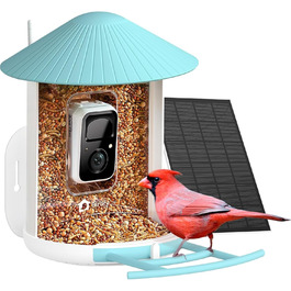 Розумна годівниця для птахів з камерою NETVUE Birdfy, 1080P HD, сонячна батарея, мобільний додаток, автоматичне виявлення, сповіщення в реальному часі