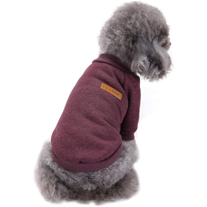 Теплий зимовий пуловер для собак, пухнастий, для цуценят та маленьких собак (XXS, коричневий)