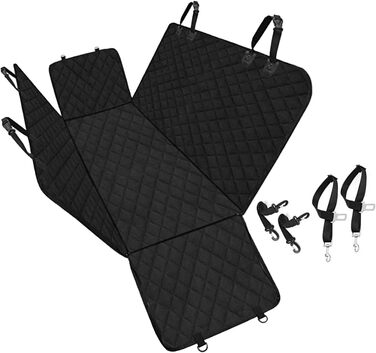 Захисний чохол на сидіння автомобіля для собак, 5 шарів, лежанка для собак, водовідштовхувальний, стійкий до подряпин, нековзний, універсальний з боковими клапанами та блискавкою, для авто, SUV, вантажівок