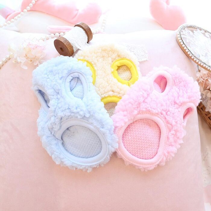 FLAdorepet Комплект одягу для собак та котів (3 шт.) для Чихуахуа, Йоркширського тер'єра, теплий фліс, для зими, для маленьких цуценят, XXS (вага 0,5–0,9 кг)