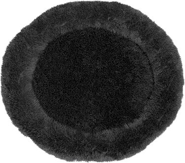 BENNO® Крісло-лежанка для собак BALU 70x70x16 см, у формі пончика, м'яке ліжко з поліестеру з поліпропіленовим наповнювачем, можна прати, неслизьке дно, з іграшкою-кісткою, антрацит