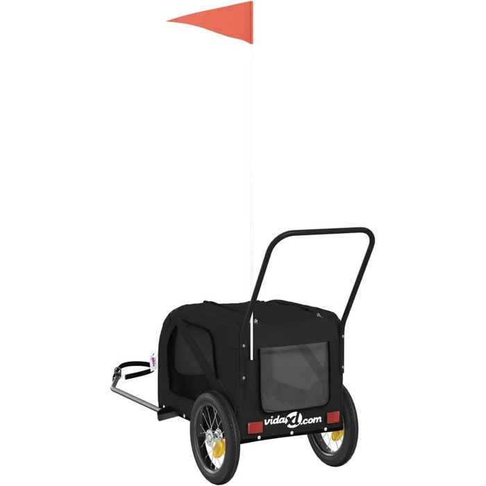 Причіп для тварин (122x52x53 см, Чорний) - Причіп для собак, котів та інших тварин