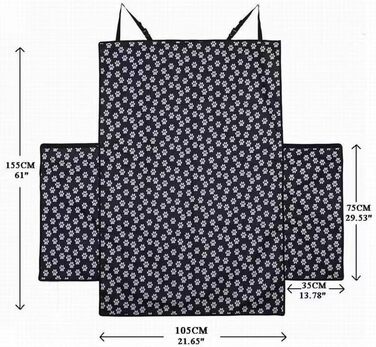 Захист багажника для собак Velomy, сумісний з Dacia Sandero Stepway, з боковим та захистом бампера, водонепроникний, неслизький