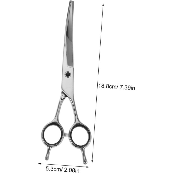 Професійна ножиця для собак та котів з ергономічною ручкою. Високоякісна сталь, безпечна та зручна для грумінгу.