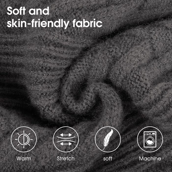 Вовняний пуловер для собак Preferhouse, теплий зимовий ролkragen для тварин, теплий пуловер, товстий светр для віндхундів, бернських вівчарок (червоний, 4XL) (XXXX-Large, темно-сірий)