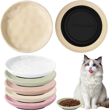 Набір мисок для котів Vikcvcsc 5 шт. з антиковзким дном, керамічні, для котів, кошенят та дрібних тварин