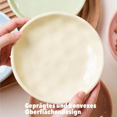 Набір керамічних мисок для котів 6er – годівниця та миска для їжі з неслизьким силіконовим дном | Плоскі, широкі миски для їжі | Непошкоджуючі для вій та придатні для миття в посудомийній машині