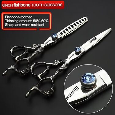 Професійні ножиці для волосся Sharonds Lila 6 дюймів (2 шт.) - 440C сталь, для перукарів