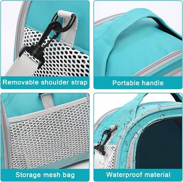 Транспортна сумка для кота та собаки, переноска для тварин 30x27x21 см