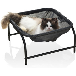 Велике котяче ліжко-гамак JUNSPOW 43×43×24 см, квадратне, для великих котів та цуценят, підвищене місце для сну, з відмінною повітропроникністю, самостійне розташування