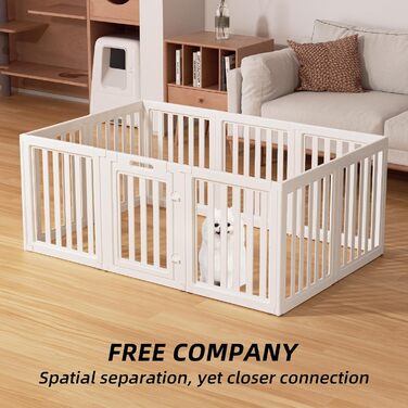 Клітка для собак LoveTail з прозорими стінками, біла, 77 см, 30.5 см, для внутрішнього та зовнішнього використання