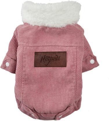 Рожева тепла куртка для собак та котів на осінь-зиму, XS - для маленьких та середніх порід (Шнауцер, Йоркширський тер'єр)