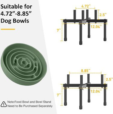 Підставка для води для собак Jane Eyre, регульована, для великих та середніх порід, антиковзна, M-STEEL