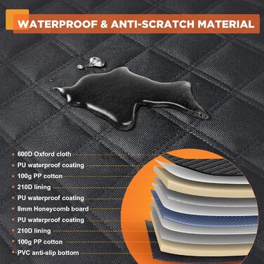 Крісло для собак Gimars - міцне, водонепроникне, для великих та середніх собак, з ременями безпеки та сітчастими вікнами