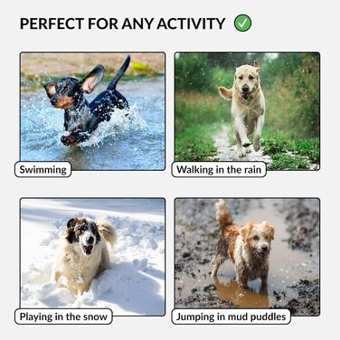 Водонепроникний нашийник для собак CollarDirect, регульований, силікон та пластик, стійкий до запахів, легко миється, з надійним затвором, для малих, середніх та великих собак (Чорний, XL (45-66 см))