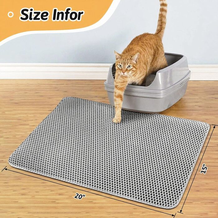 Килимок для котячого туалету самоочисний сірий