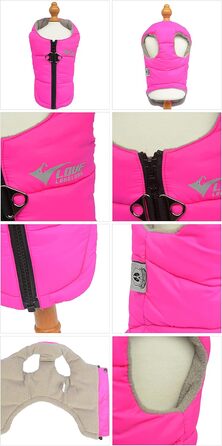 Зимова куртка для собак, водонепроникна, вітронепроникна, тепла флісова куртка з блискавкою для малих, середніх та великих собак, зелена, розмір L