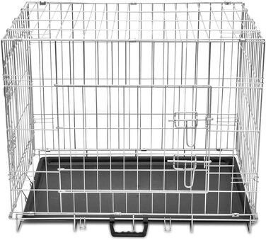 Складана переносна переносна собача клітка ZEYUAN, металева переноска для собак