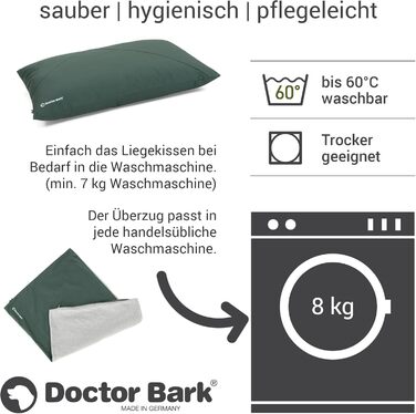 М'яке ліжко для собак великих порід Doctor Bark GreenLabel - зручне, миється, зелене (L)