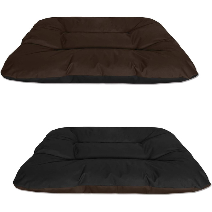 Кругле лежанка для собак BedDog® REX, велика, Бордо-сірий, 120x100x14 см, з можливістю перевертання, для дому та вулиці