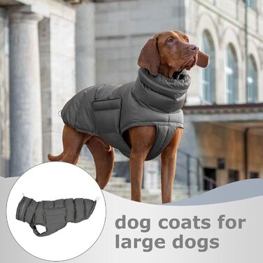Водонепроникний зимовий одяг для собак, теплий зимовий плащ для собак, сірий, для холодної погоди
