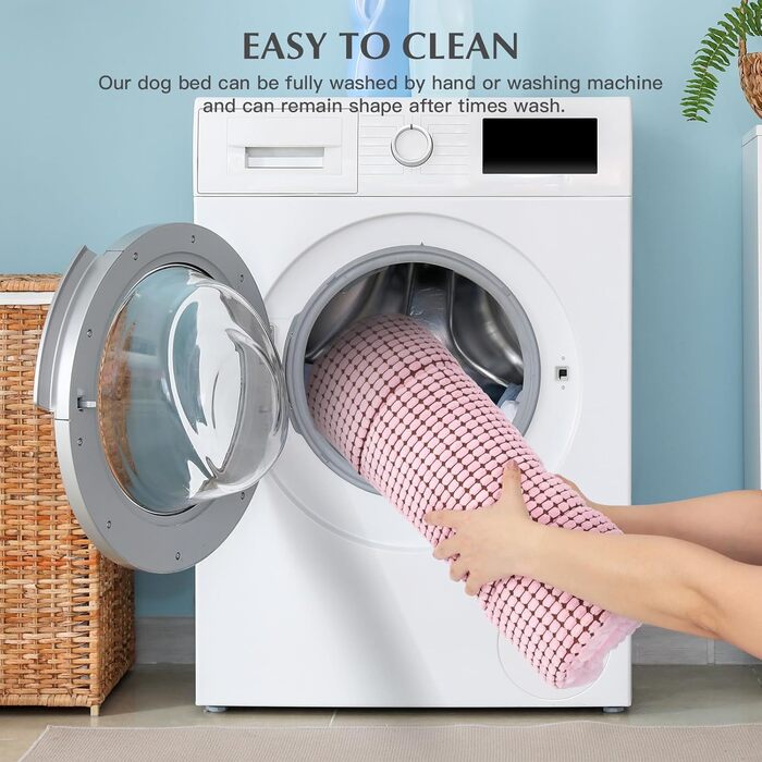 Ортопедичний лежак для собак BVAGSS, м'який килимок для собак, теплий лежак для собак маленьких, середніх та великих порід XH079 (60x45x4 см, рожевий)