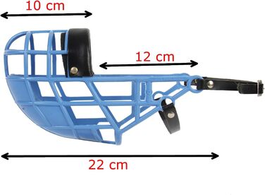 Нашийник-маска для грейхаундів (101) - легкий, дихаючий, безпечний, для прогулянок, до ветеринара, захист від отруєння, міцний, блакитний