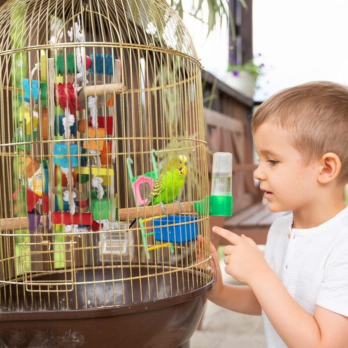 Іграшка для папуги MQUPIN: дерев'яні блоки для жування, 56 см, для Африканського сірого папуги, M-11 inches