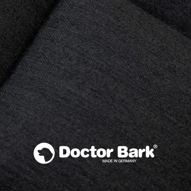 Лежак для собак Doctor Bark L, чорний, м'який, якісний, для великих порід, міцна килимок для дому та вулиці, пральний до 95°C