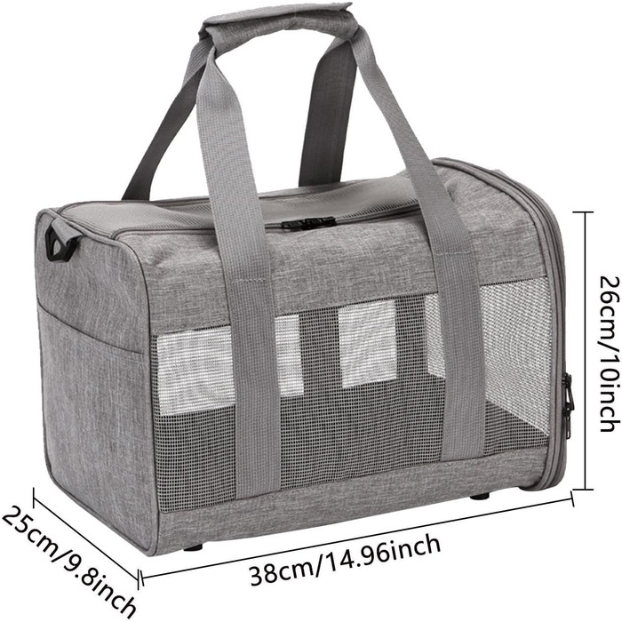 Транспортувальна сумка для собак та котів до 7 кг - переноска для собак та котів, 38x25x26 см